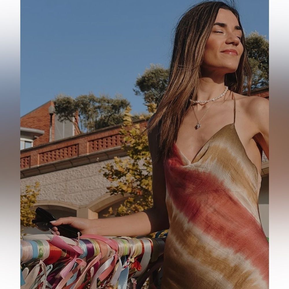 Zara tie dye midi slip dress NWT - Picture 9 of 16
